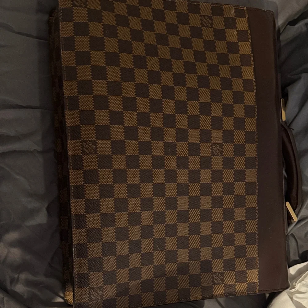 Brown Checkered Men's Bag